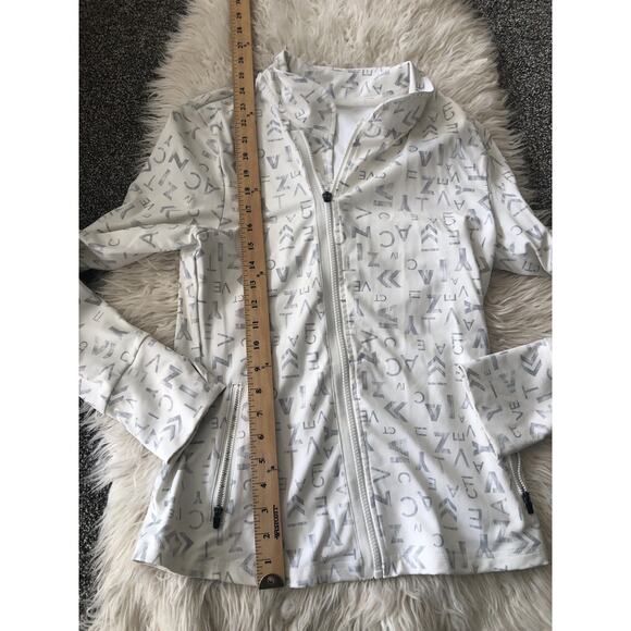 Zyia Active Jacket Women's Full Zip Athletic All Over Print Stretch Small? MM - Picture 2 of 6